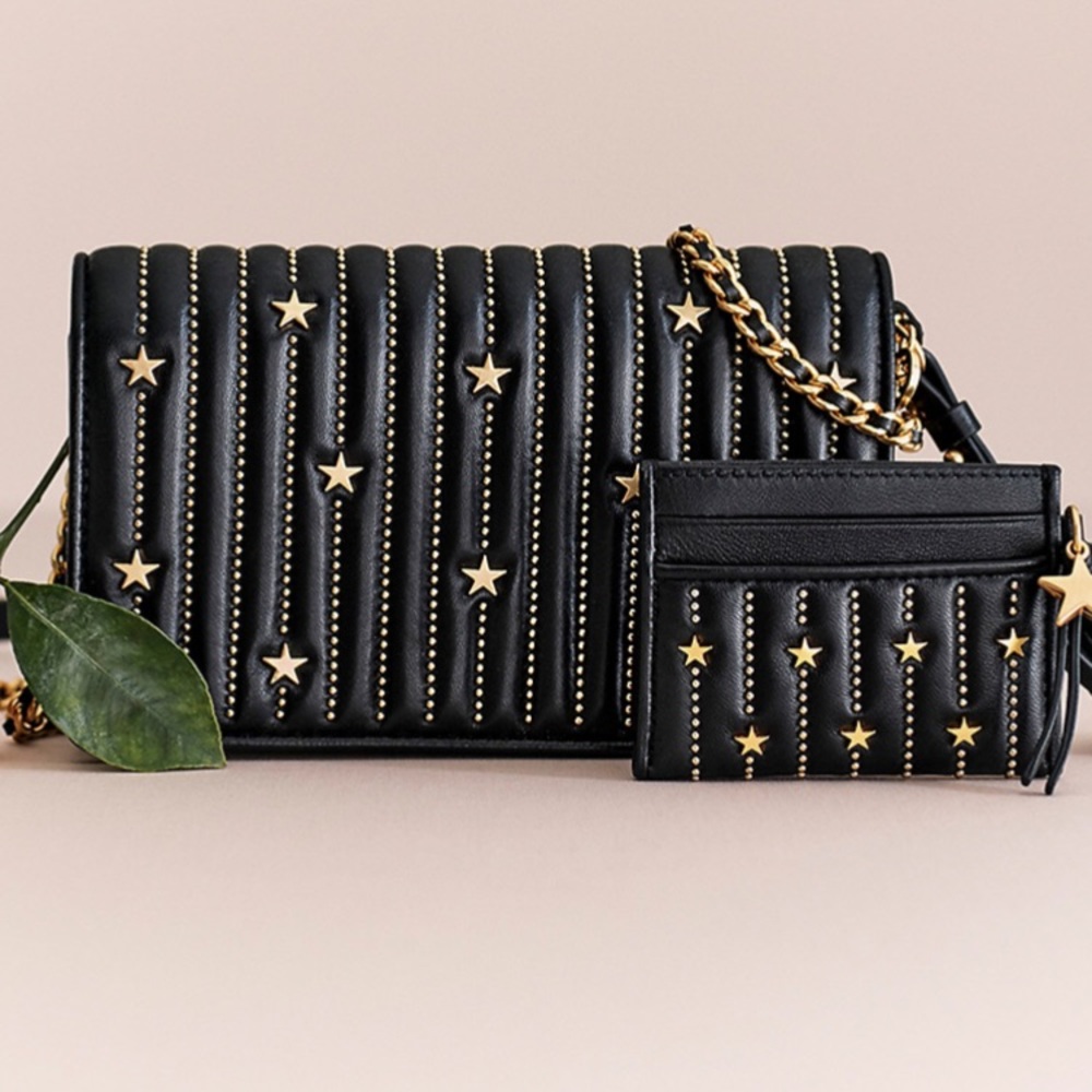 Tory Burch Studded Fleming card Holder